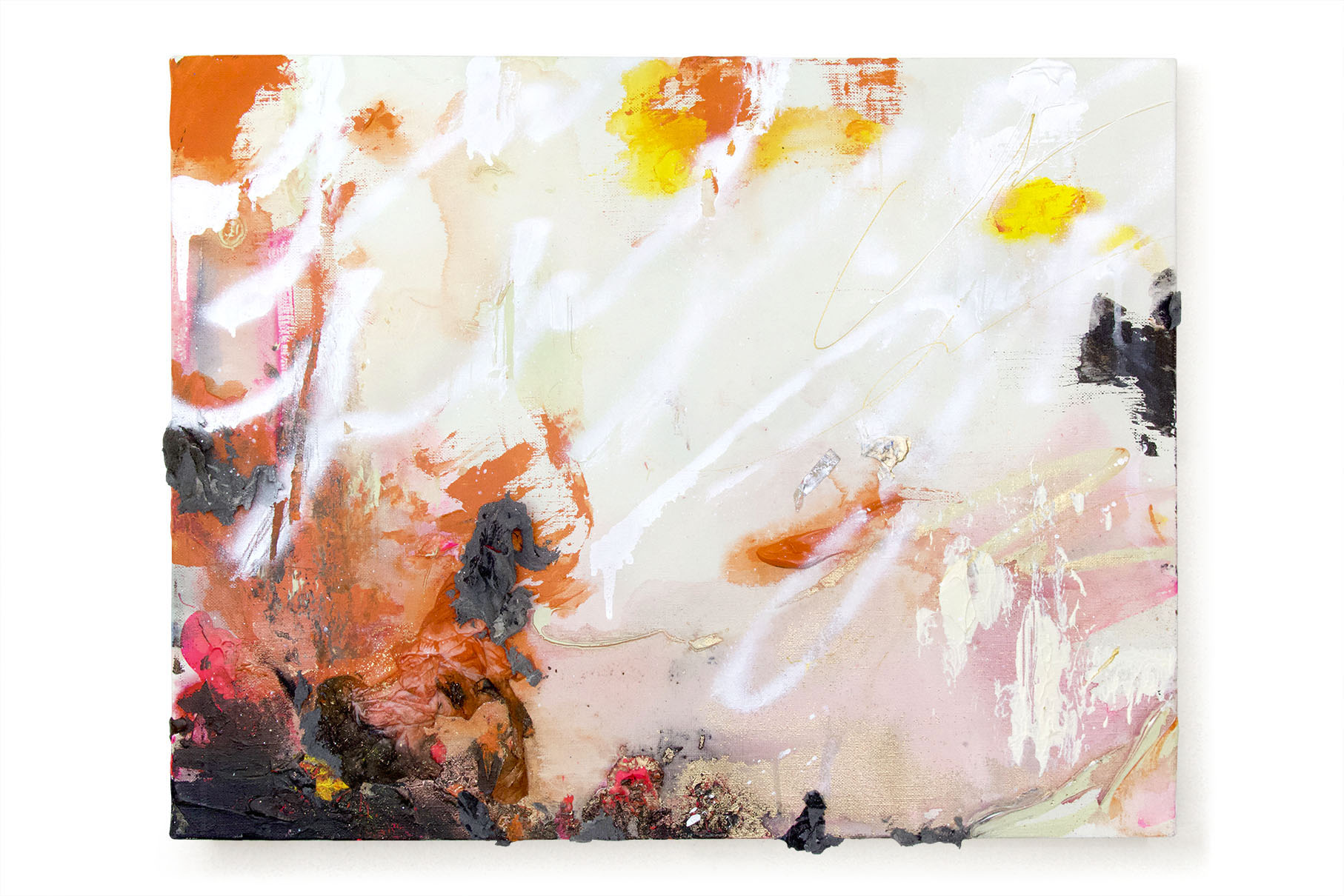 「awakening wind」H41×W53, Acrylic paint, Plating pigment, Canvas, 2022