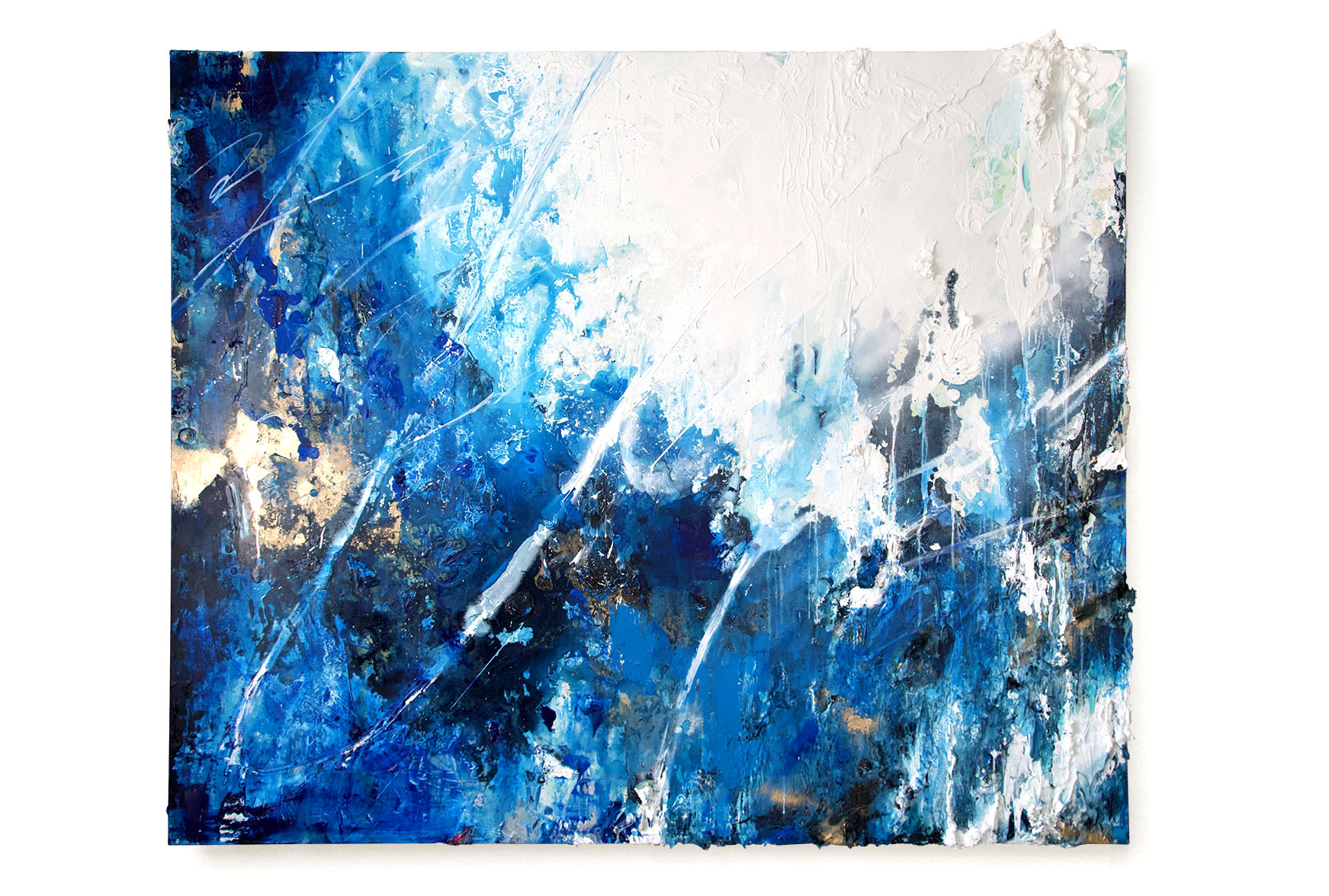 「Thousand wave」H162×W194cm, Acrylic paint, Plating pigment, Canvas, 2022