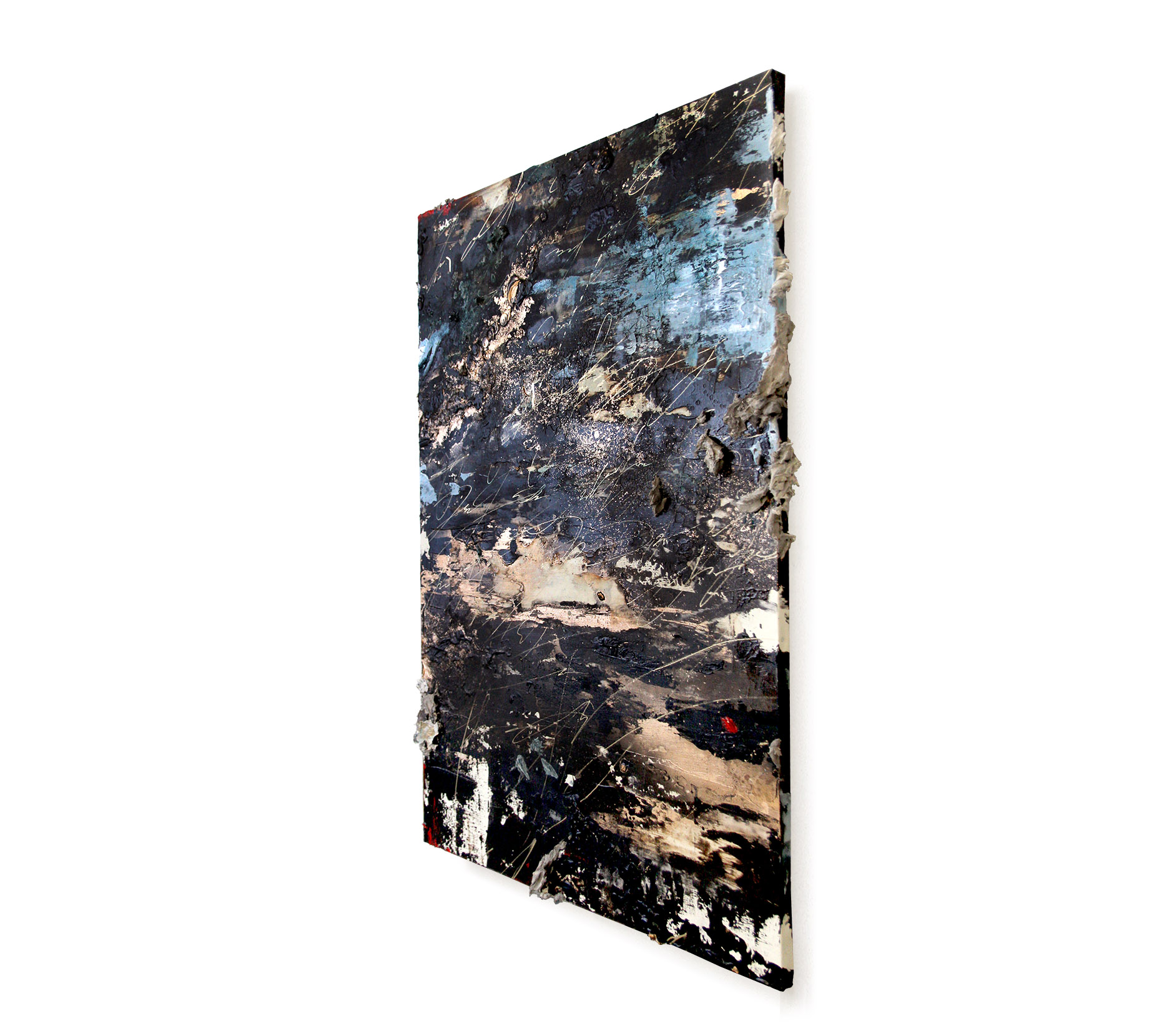 「thinking about you / Blue」H1190×W840cm, Acrylic paint, Plating pigment, Canvas, 2022